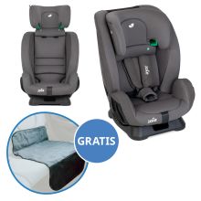 Kindersitz Fortifi R129 i-Size ab 15 Monate - 12 Jahre (76 cm - 145 cm) inkl. Autositz-Schutzunterlage - Thunder