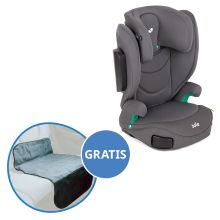 Child seat i-Trillo FX i-Size from 3 years -12 years (100 cm -150 cm) with Isofix incl. cup holder & car seat protector - Thunder