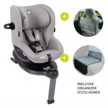 Reboarder-Kindersitz i-Spin 360 E i-Size - ab 9 Monate - 4 Jahre (61-105 cm) + Gratis Zubehörpaket - Gray Flannel