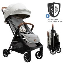 Travel buggy & pushchair Parcel up to 22 kg load capacity only 6.9 kg light with reclining function incl. rain cover, insect screen, adapter & carry bag - Signature - Oyster