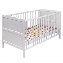Babybett und Kinderbett Mona 70 x 140 cm - Weiß