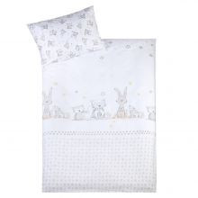 Biancheria da letto 100 x 135 cm - Coniglietto e Gufo Bianco