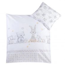 Biancheria da letto 80 x 80 cm - Coniglietto e Gufo Bianco