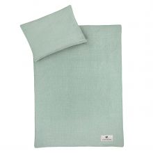 Bed linen muslin 100 x 135 / 40 x 60 cm - Green