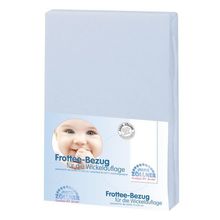 Terry cloth cover for changing mat - light blue