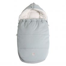 Fleece-Fußsack Jersey Hood für Babyschalen und Babywannen - Slit Green