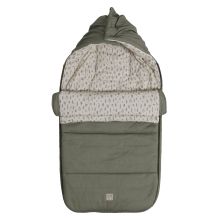 Sophia jersey footmuff for baby carriages and buggies - Olive Green