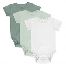 Baby Body Kurzarm OEKO-TEX® 3er Pack - Grün