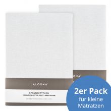 Spannbetttuch 2er Pack für kleine Matratzen 40 x 90 cm - Weiß