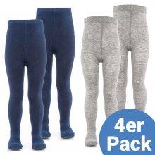 Strumpfhose 4er Pack - Marine Grau-Melange