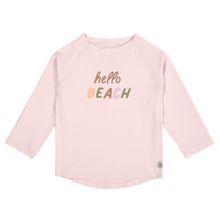 Bade-Shirt LSF Long Sleeve Rashguard - Hello Beach - Light Pink