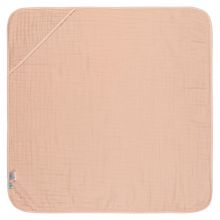 Kapuzenbadetuch Muslin 90 x 90 cm - Light Pink