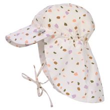 Schirmmütze mit Nackenschutz LSF Sun Protection Flap Hat - Pebbles - Multicolor / Milky