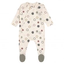 Schlafanzug Pyjama aus Bio-Baumwolle - Circles Offwhite