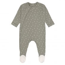 Schlafanzug Pyjama aus Bio-Baumwolle - Speckles Olive