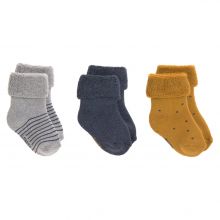 Socken 3er Pack aus Bio-Baumwolle - Blue