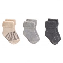 Socken 3er Pack aus Bio-Baumwolle - Grey
