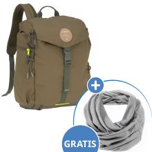 Wickelrucksack Green Label Outdoor Backpack + GRATIS Still-Schal - Olive