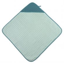 Mull-Kapuzenbadetuch 70 x 70 cm - Patina / Mint