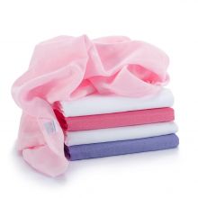Gauze diaper 5er pack - Pink Purple