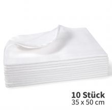 Mullwindeln / Mulltücher / Spucktücher 10er Pack 35 x 50 cm - Weiß