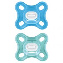 Schnuller 2er Pack Comfort - Silikon Newborn 0-2 M - Blau Türkis