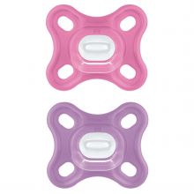Schnuller 2er Pack Comfort - Silikon Newborn 0-2 M - Pink Lila