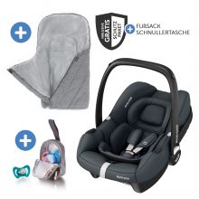 CabrioFix i-Size infant car seat from birth-15 months (40-75 cm) incl. footmuff & pacifier box - Essential Graphite