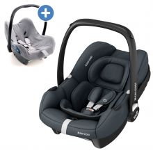 Babyschale CabrioFix i-Size ab Geburt - 15 Monate (40-83 cm) & Zamboo Sommerbezug - Essential Graphite