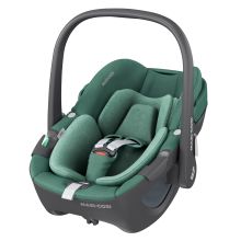 Pebble 360 i-Size swivel infant car seat from birth - 15 months (40 cm - 83 cm) ClimaFlow, Easy-in harness system & G-Cell side impact technology - Essential Green