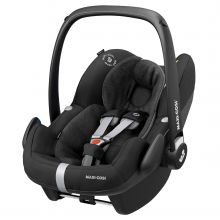 Pebble Pro i-Size infant car seat from birth - 12 months (45-75 cm) & seat reducer, sun canopy - Essential Black