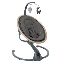 Baby swing Cassia Swing only 4 kg light with 5 swing speeds, multiple sitting and reclining positions 12 melodies & 2 toys - Beyond Graphite Eco