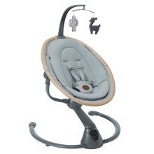 Babyschaukel Cassia Swing nur 4 kg leicht mit 5 Schaukel-Geschwindigkeiten, mehrere Sitz- und Liegepositionen 12 Melodien & 2 Spielzeuge - Beyond Grey Eco