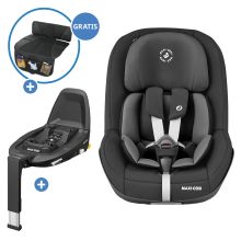 Reboarder child seat Pearl Pro 2 i-Size from 6 months - 4 years (67 cm - 105 cm) incl. FamilyFix 3 i-Size base & protective pad - Authentic Black