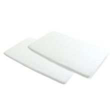 Fitted sheet 2-pack for travel cot Iris - White