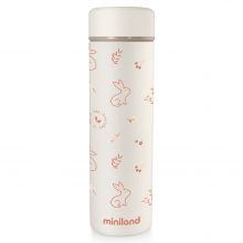 Edelstahl-Isolierflasche Natur Thermos 450 ml - Bunny