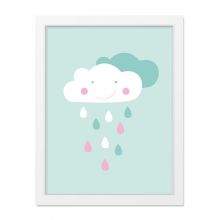 Poster - Wolkenliebe Mint - A4