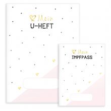 Schutzhüllen-Set: U-Heft- & Impfpass - Gold / Rosa