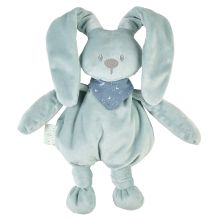 Cuddly toy Glow in the dark scarf 36 cm - Lapidou rabbit - Light Blue