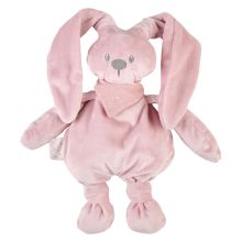 Cuddly toy Glow in the dark scarf 36 cm - Lapidou rabbit - Old Pink