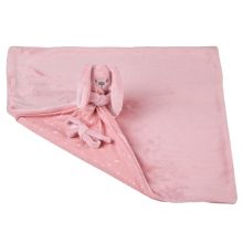 XXL cuddle cloth & mini cuddly toy Glow in the dark - Lapidou rabbit - Old Pink