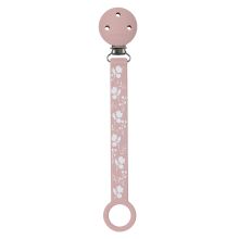 Silicone pacifier strap - Flower - Pink
