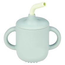 Straw cup with silicone handles - Green