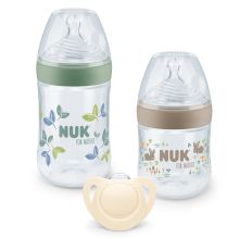 3-piece starter set for Nature - 2x PP bottle (150 ml & 260 ml) + 1x silicone pacifier (0-6 months)