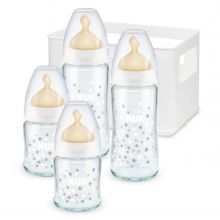 5-tlg. Glas-Flaschen-Set First Choice Plus mit Latex-Saugern - Temperature Control