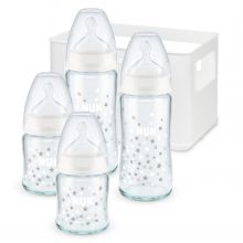 5-tlg. Glas-Flaschen-Set First Choice Plus mit Silikon-Saugern - Temperature Control