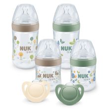 6-piece Perfect-Start-Set for Nature - 4x PP bottle (150 ml & 260 ml) + 2x silicone pacifier (0-6 months)