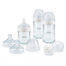 7-tlg. Glas-Flaschen Set Nature Sense - Temperature Control - Weiß
