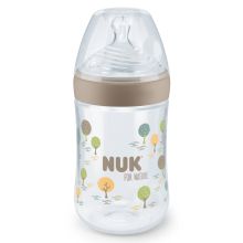 PP bottle for Nature 260 ml + silicone teat size M - Beige