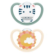 Pacifier 2-pack Space - Silicone 6-18 M - Zebra Sun